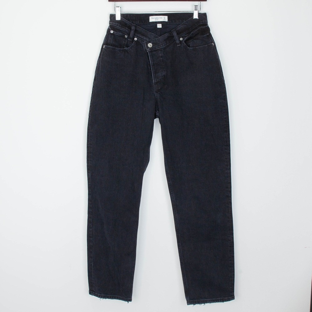 Abercrombie & Fitch Womens Curve Love The Dad Rise Denim Jeans Size 27 V Waist‎